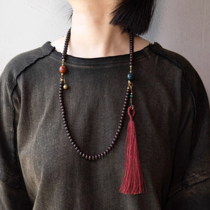 108 Mala Beads Natural Tibet Purple Bodhi Seed Auspiciousness Bracelet