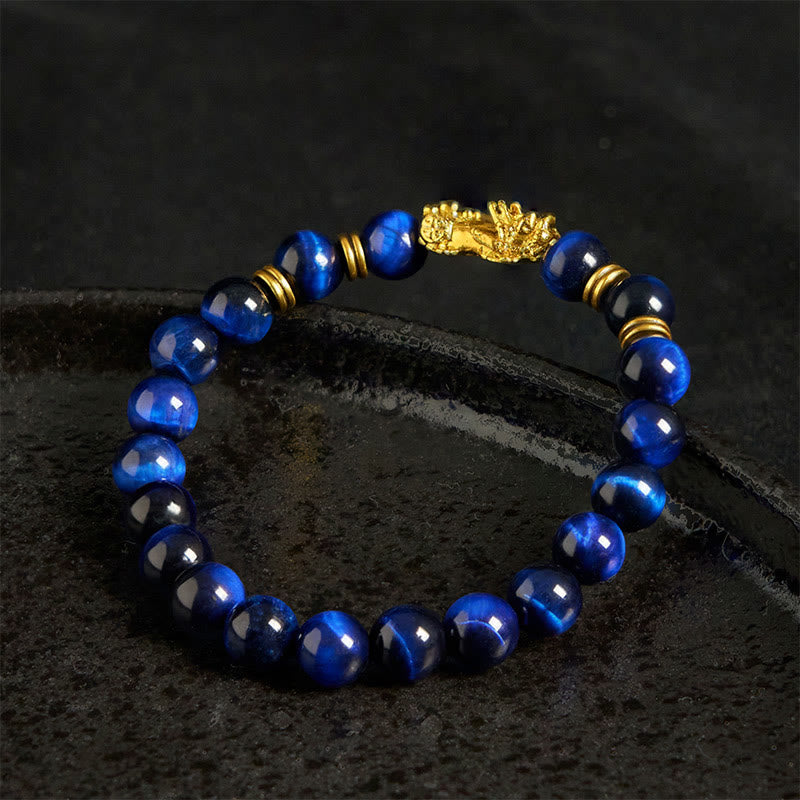 "Sending Focus and Prosperity" Tiger Eye Pixiu Bracelet Includes Gift Message Card