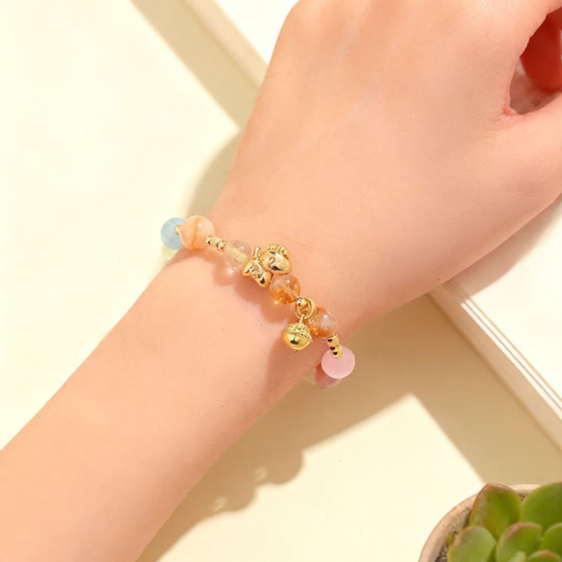 Year Of The Horse Citrine Amethyst Various Crystals Protection Bracelet