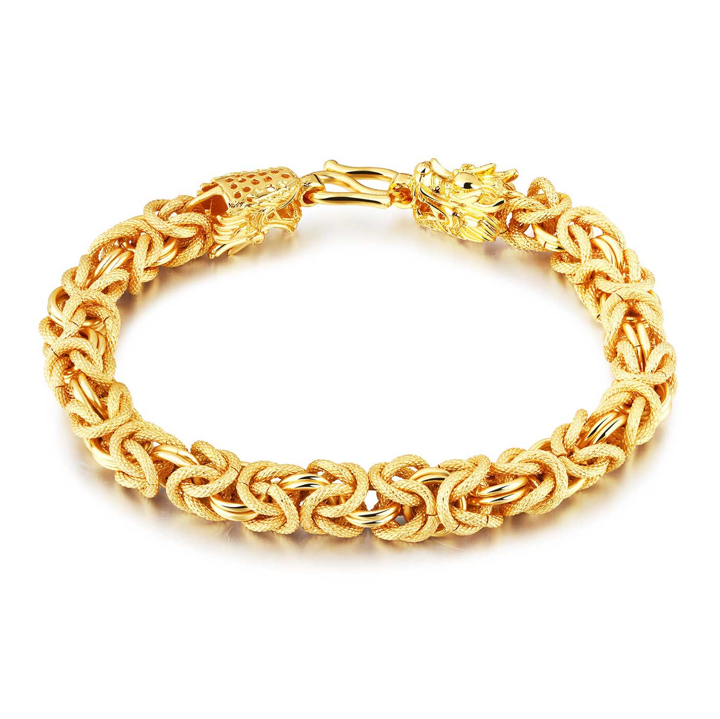 Double-Headed Golden Dragon Luck Bracelet