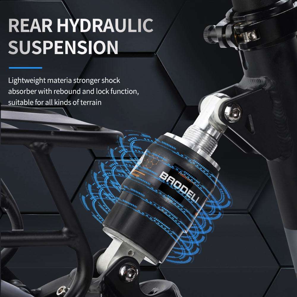 Ridstar H20 Fat Tire All Terrain Electric Bike With Rear Hydraulic Suspension