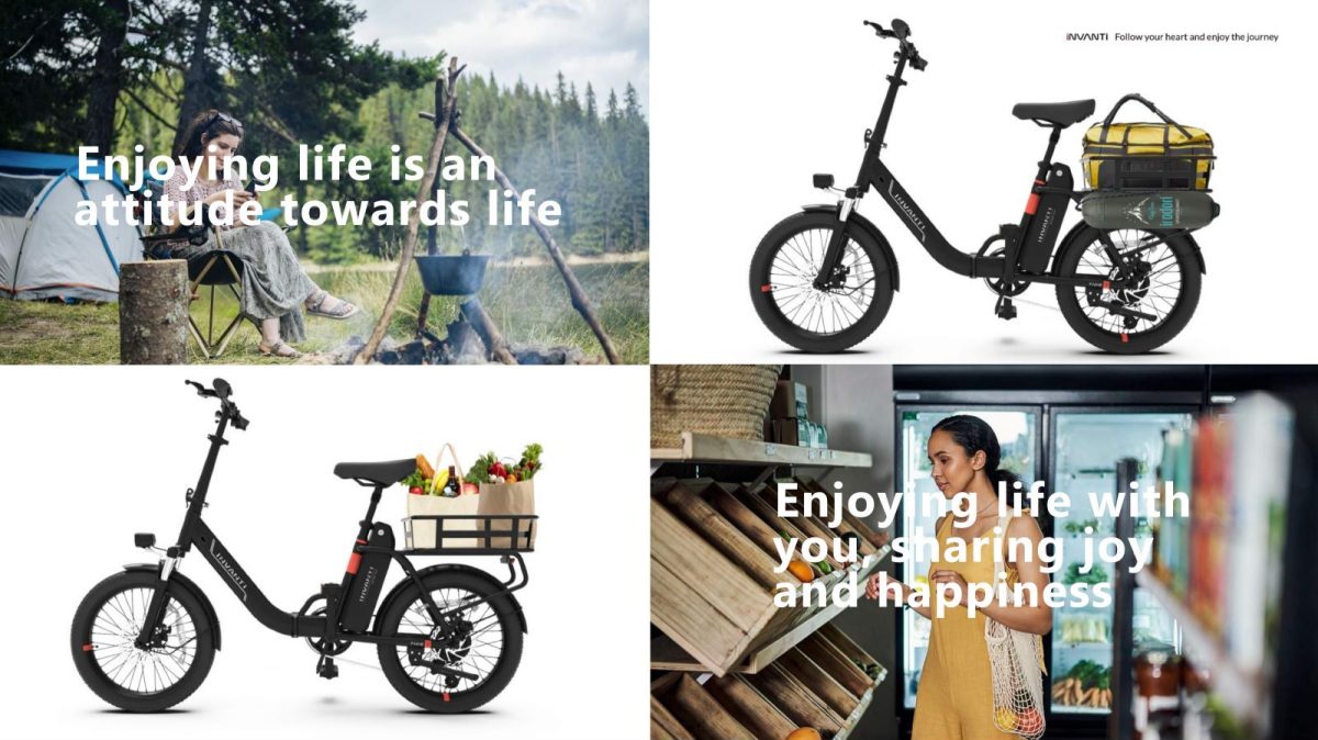 Enjoy life with the INVANTI TIDE2 Unisex Step-Folding Cargo Electric Bike