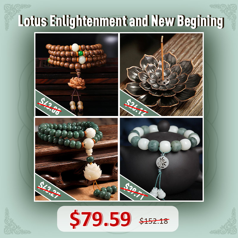 Buddha Stones Lotus Enlightenment And New Begining Gift Set Gift Set buddhastoneshop 1