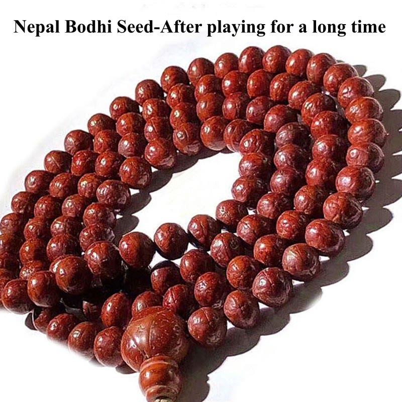 108 Mala Beads Nepal Bodhi Seed Luck Wealth Tassel Bracelet