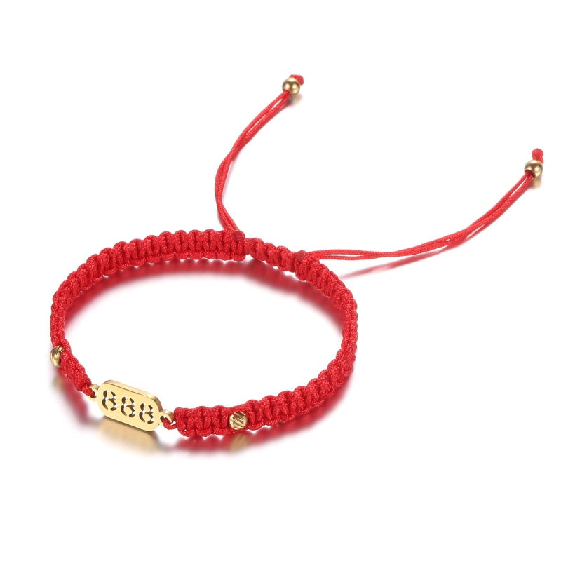 888 Wealth Luck Angel Number Bracelet
