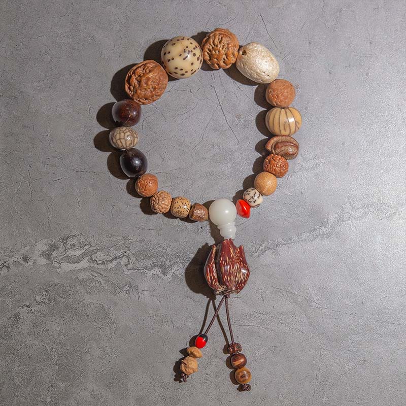 108 Mala Beads Bodhi Seed Luck Wealth Bracelet Wrist Mala