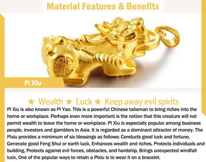 "Blessings of Protection to Attract Wealth" PiXiu Bracelet Includes Gift Message Card