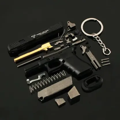 1:3 G34 TTI Semi-Alloy Pistol Model - Mini Disassemble Gun Toy Keychain/Bag Pendant | Perfect for Kids & Adults Craft Collection