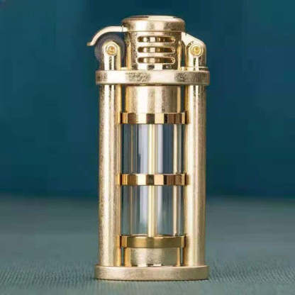 Transparent Windproof Metal Kerosene Flame Fusion Lighter