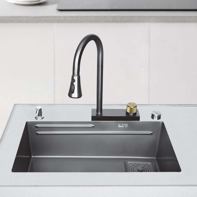 Elegant Stainless Steel Waterfall Kitchen Sink