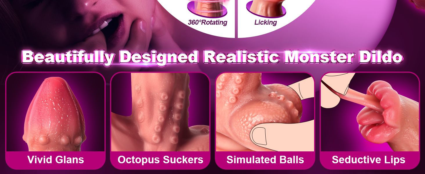 Beautifully designed realistic monster dildo