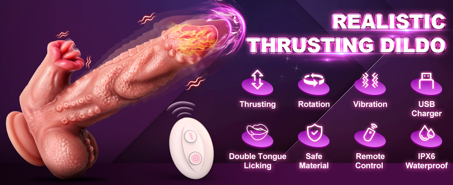 Realistic thrusting dildo