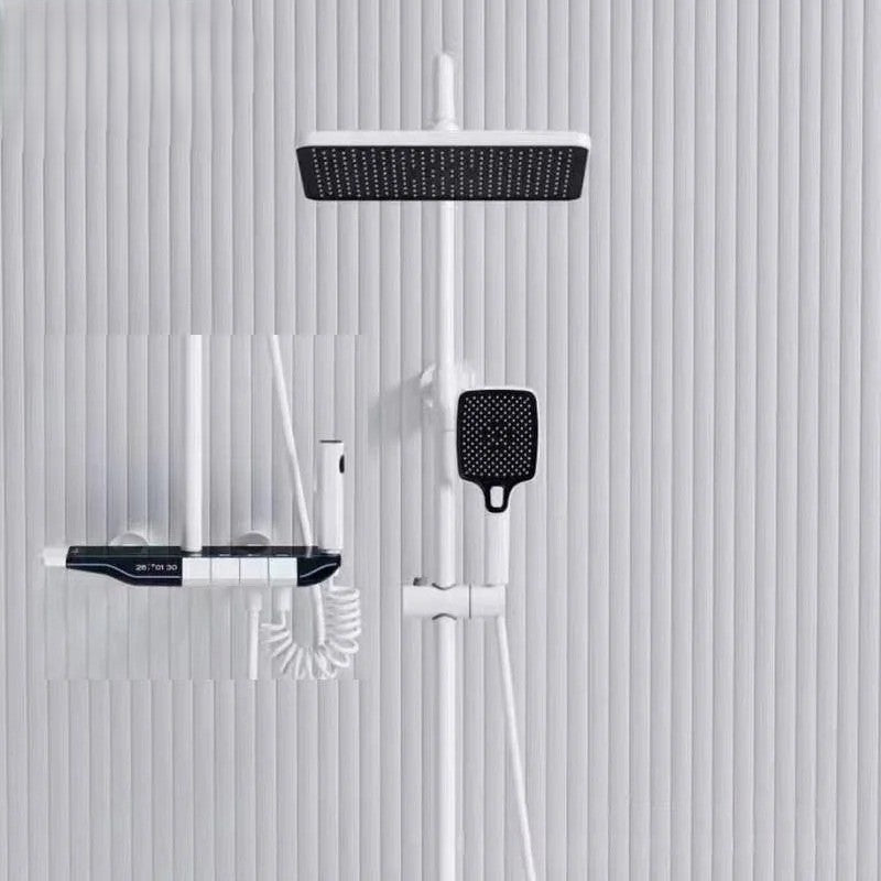 Full Copper Digital Display Piano Key Shower Set