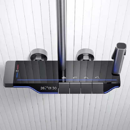 Full Copper Digital Display Piano Key Shower Set