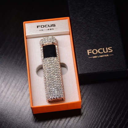 Sparkle Stone Rhinestone Rechargeable Portable Lighter