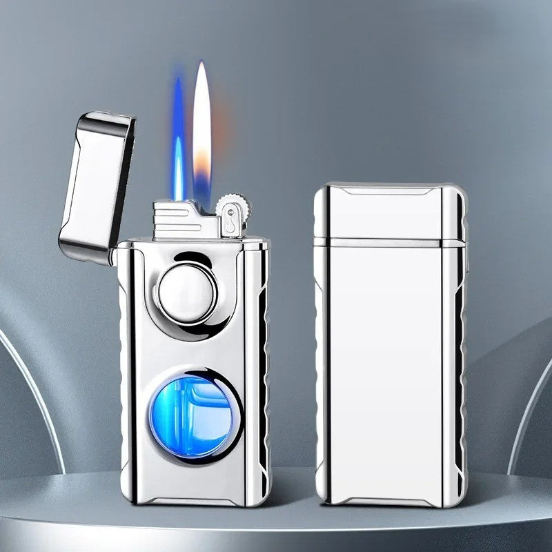 Dual-Fire Metal Windproof Lighter