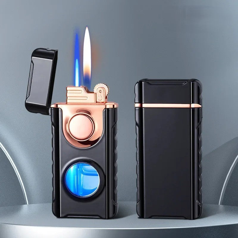 Dual-Fire Metal Windproof Lighter