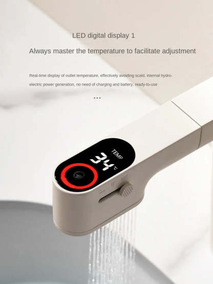 Three-Mode Waterflow LED Display Smart Faucet