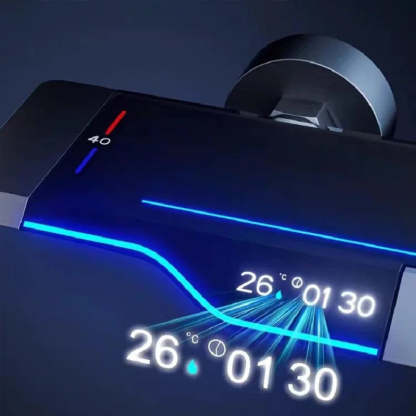 Full Copper Digital Display Piano Key Shower Set