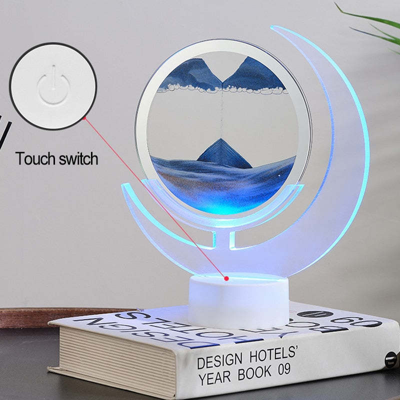 Sand Serenity Moon Shape Night Light