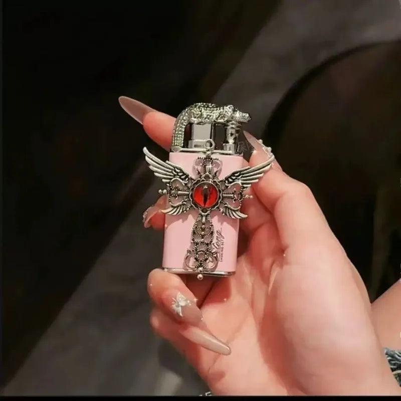 Angel Wings Vintage Double Flame Lighter