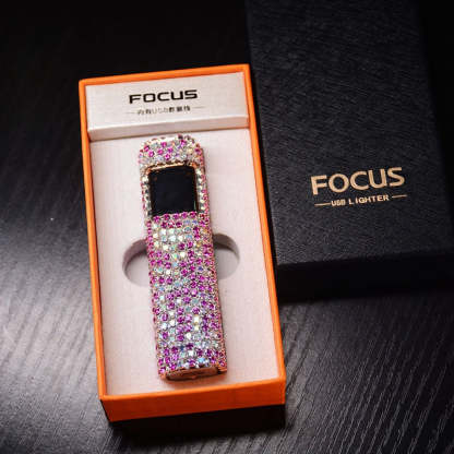 Sparkle Stone Rhinestone Rechargeable Portable Lighter