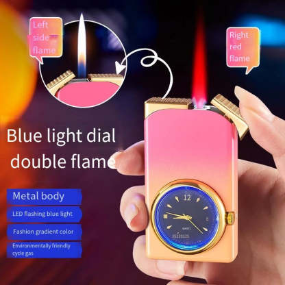 Creative Dual Fire Gradient Color Lighter Watch