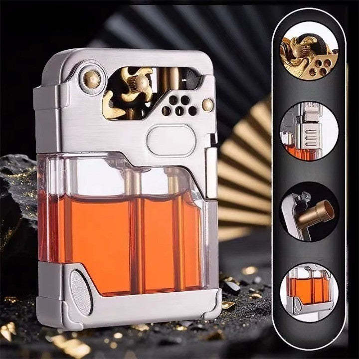 Clear Tank Metal Kerosene Lighter