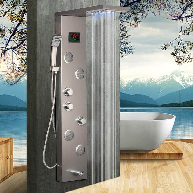 Elegant Digital Massage System Digital Led Panel Shower Sets