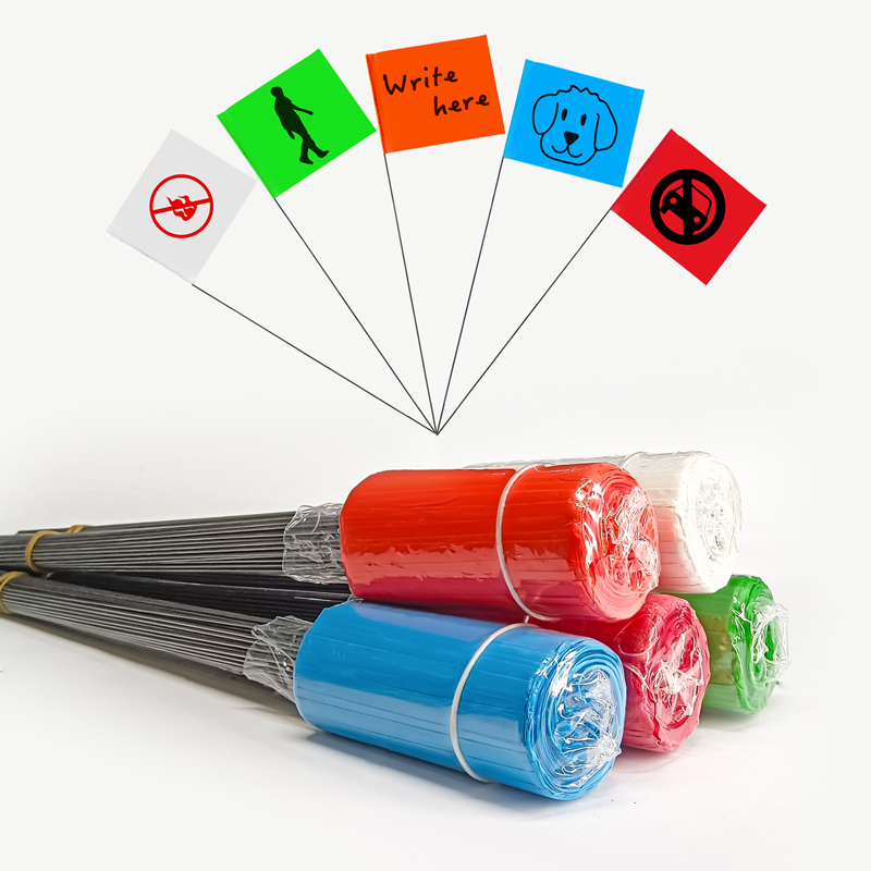 PVC MARKING FLAG - 4"x 5"x 15"/ 10 x 13 x 38 CM