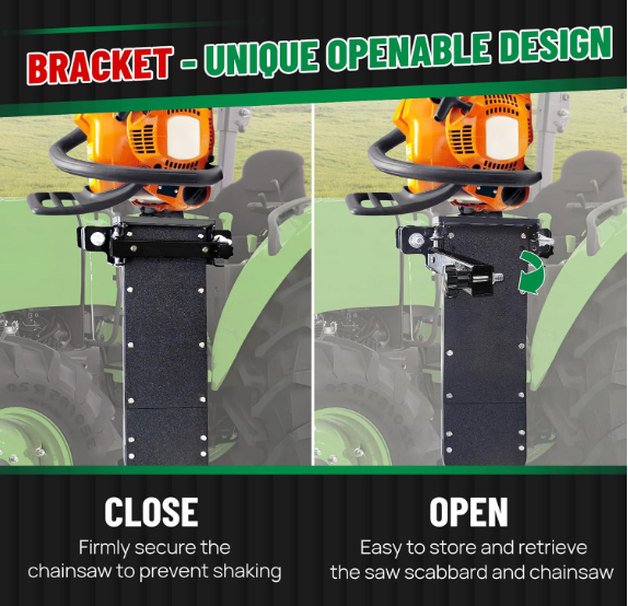 Heavy-duty Chainsaw Holder for Tractor