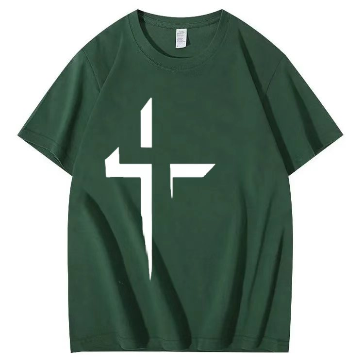 Striking cross design T-shirt