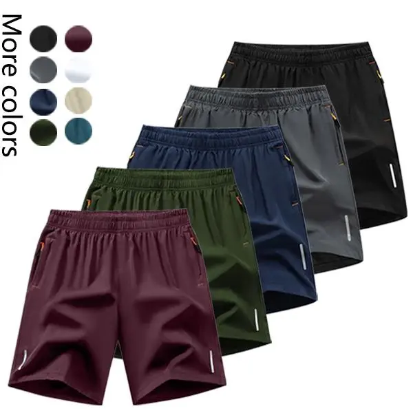 Men's 5-Pack Quick-Dry Athletic Shorts Fashionable Versatile Outdoor Casual Shorts