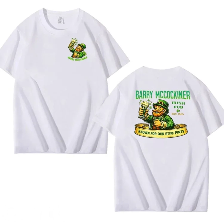Saint Patrick's Day Barry McCockin Cider Pattern 100% Cotton T-Shirt