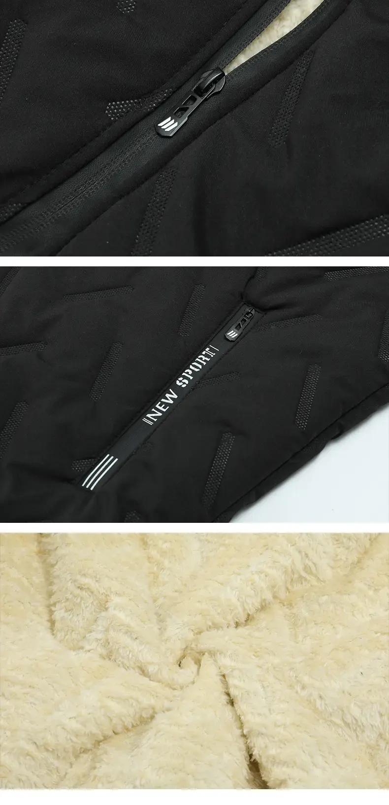 Men's Casual Menswear Regular Cut Winter Fleece-Lined Thick Lamb Wool Waistcoat, Warm Stand-Up Collar, Ultrasonic-Stitch Tops Gilet Vest Black Men's Casual Menswear Regular Cut Winter Fleece-Lined Thick Lamb Wool Waistcoat, Warm Stand-Up Collar, Ultrasonic-Stitch Tops Gilet Vest Black