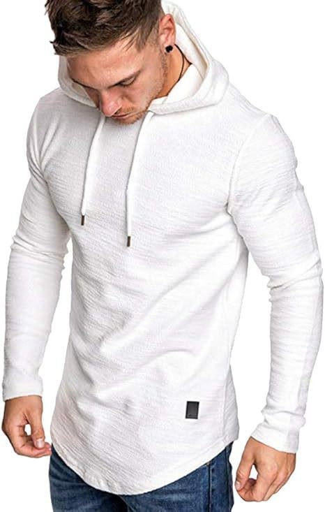 Men's fashionable hooded long-sleeved sports sweatshirt