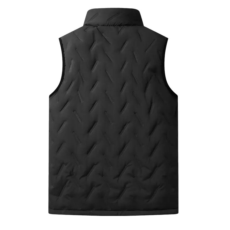 Men's Casual Menswear Regular Cut Winter Fleece-Lined Thick Lamb Wool Waistcoat, Warm Stand-Up Collar, Ultrasonic-Stitch Tops Gilet Vest Black Men's Casual Menswear Regular Cut Winter Fleece-Lined Thick Lamb Wool Waistcoat, Warm Stand-Up Collar, Ultrasonic-Stitch Tops Gilet Vest Black