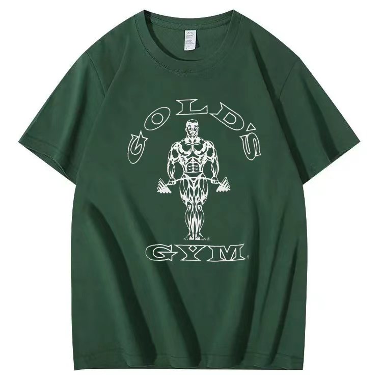 Muscle pattern short-sleeved T-shirt