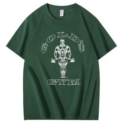 Muscle pattern short-sleeved T-shirt