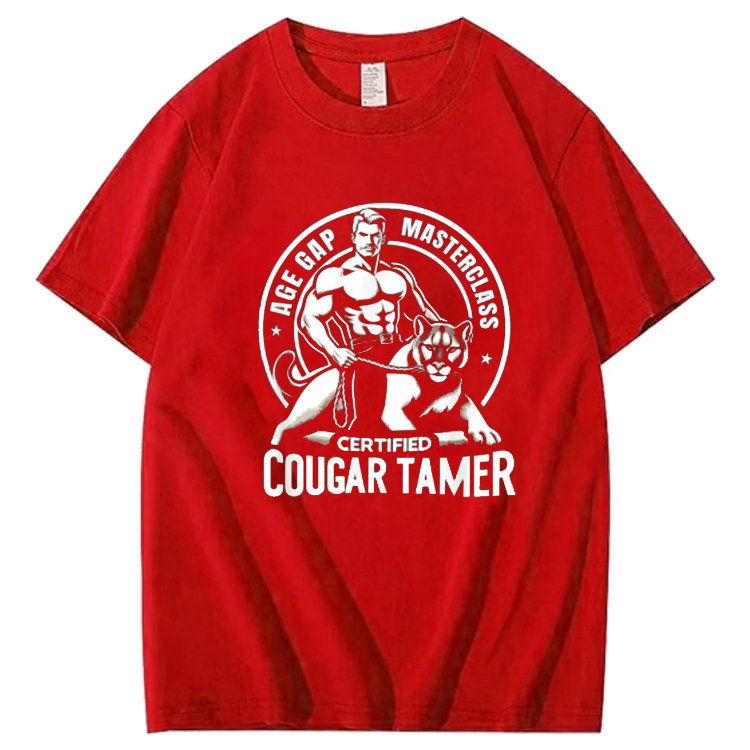 Funny Inappropriate Humor Certified Cougar Tamer Gag T-Shirt 