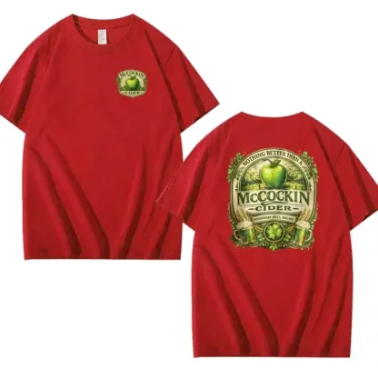 MCCOCKIN CIDER Funny name T Shirt, Unisex Cotton, St Patricks Day for men and women