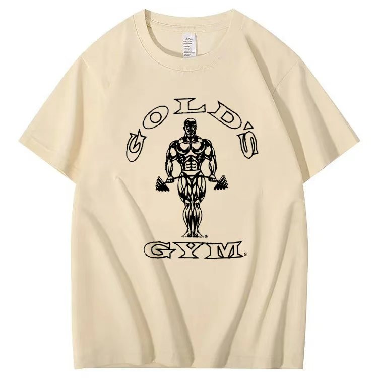 Muscle pattern short-sleeved T-shirt