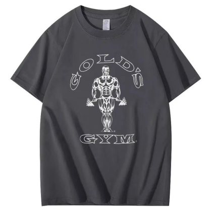 Muscle pattern short-sleeved T-shirt