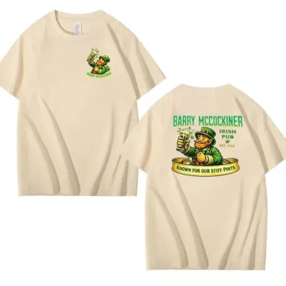 Saint Patrick's Day Barry McCockin Cider Pattern 100% Cotton T-Shirt
