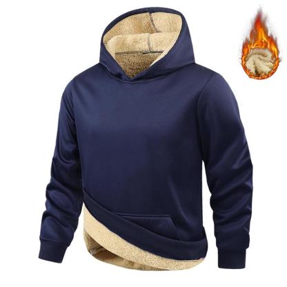 Men's Hoodie Winter Thick Warm Fleece Lined Pullover Sweatshirt