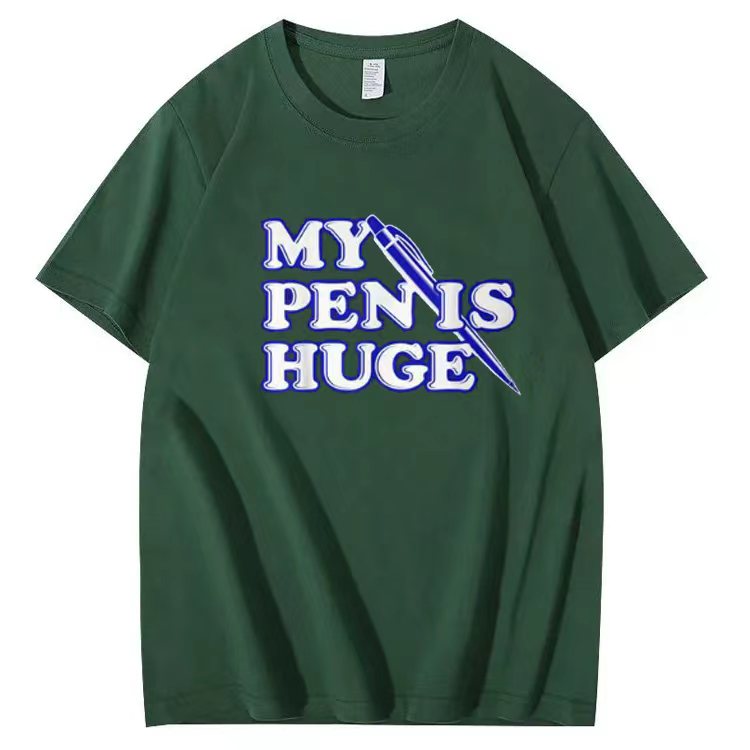 My Pen is Huge Pattern 100% Cotton T-Shirt