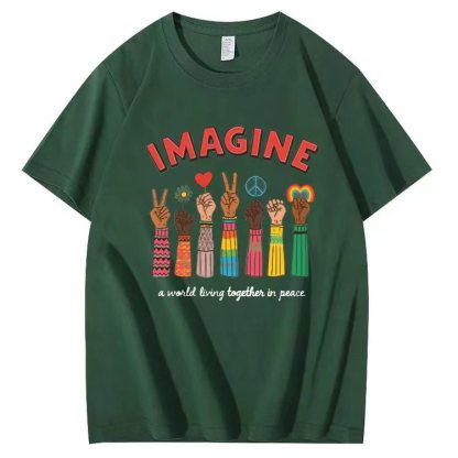 IMAGINE a world living together in peace.