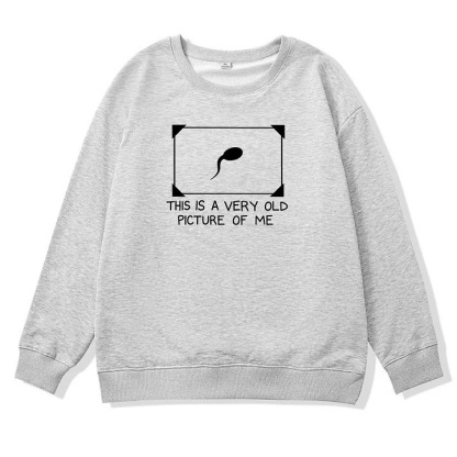 This is Very Old Picture Of Me Pattern 100% 300g CottonCrew Neck Sweatshirt