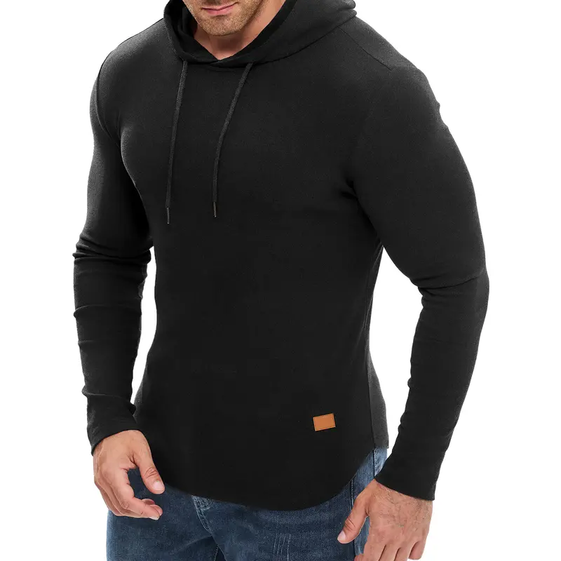 Men's fashionable hooded long-sleeved sports sweatshirt