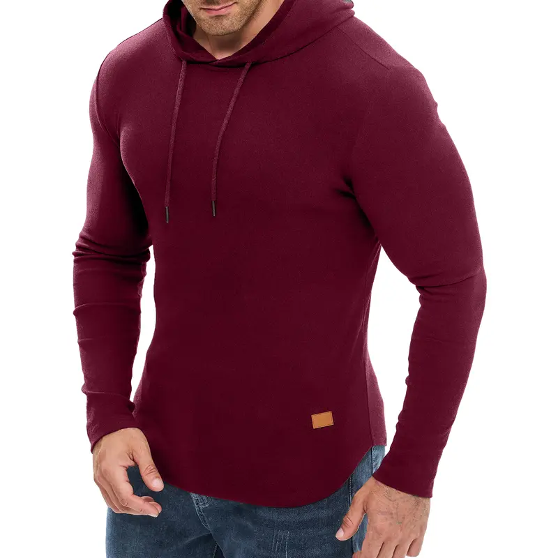 Men's fashionable hooded long-sleeved sports sweatshirt